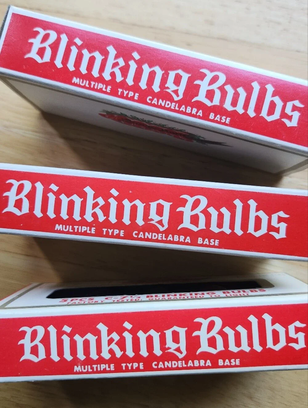 3 Boxes of Vintage Liberty Bell C-7 Blinking Glass Light Bulbs 15 Bulbs Total